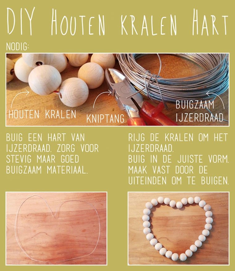 DIY: hart van houten kralen