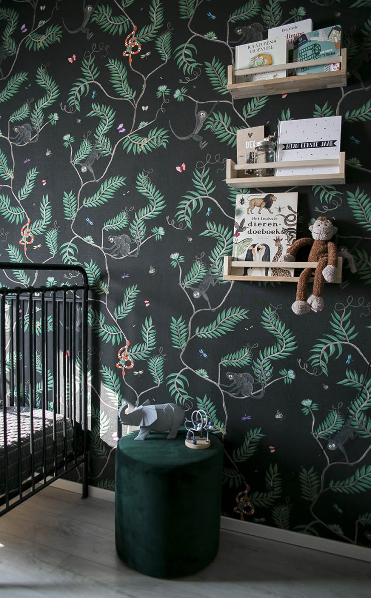 Zwitsers Corroderen Afm De babykamer vol jungle behang van Amanda - Interior junkie